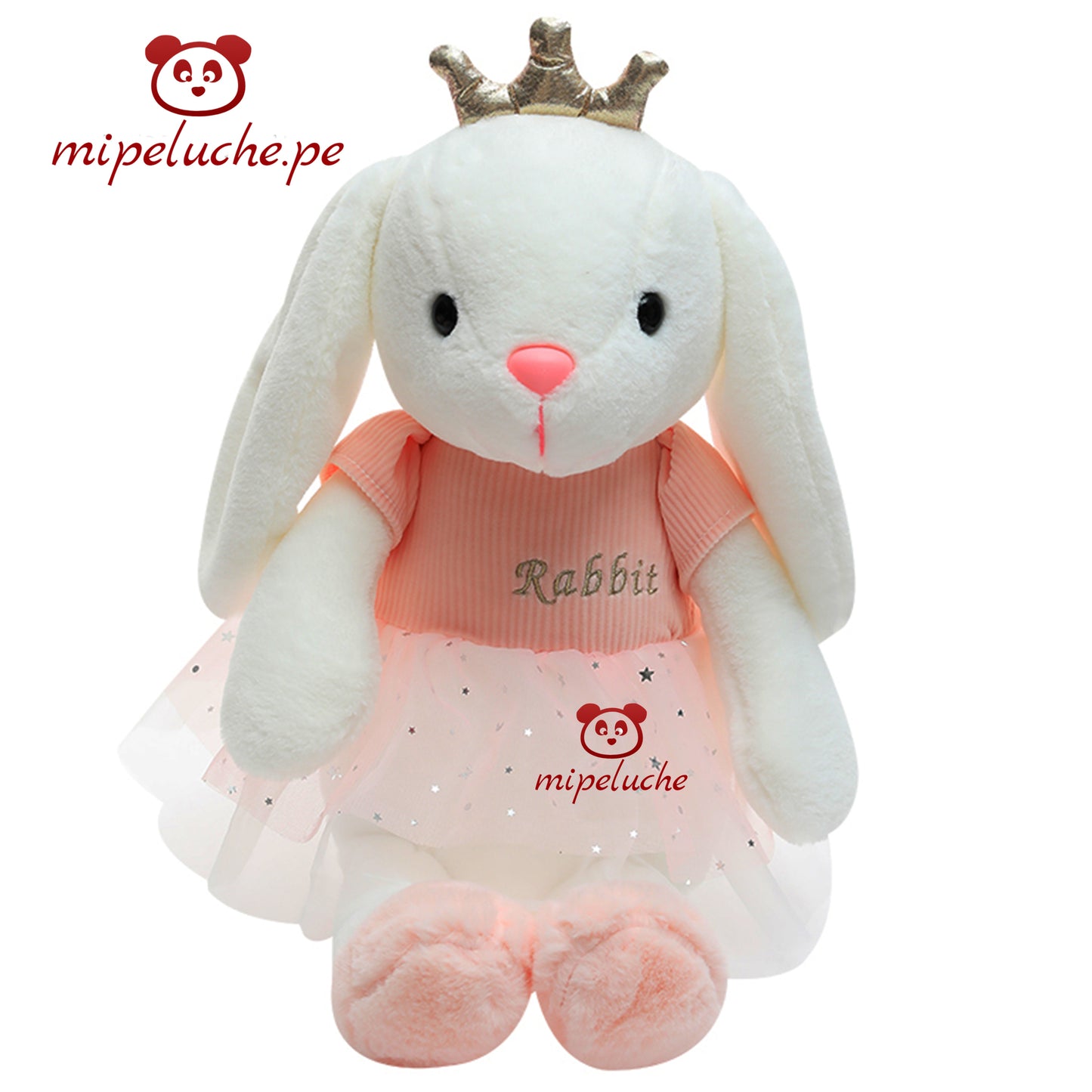 conejo coneja conejita suave peluche felpa juguete con chompa muñeca orejas largas lima peru perú barato envío a domicilio juguete tienda de regalos niños dia de la madre san valentin enamorados cumpleaños