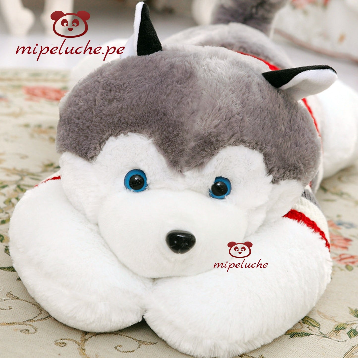perrito perro peluche gigante grande almohada cojin cachorro cachorrito husky siberiano felpa tienda de regalo original lima peru perú envios delivery enamorados san valentin cumpleaños dia de la madre
