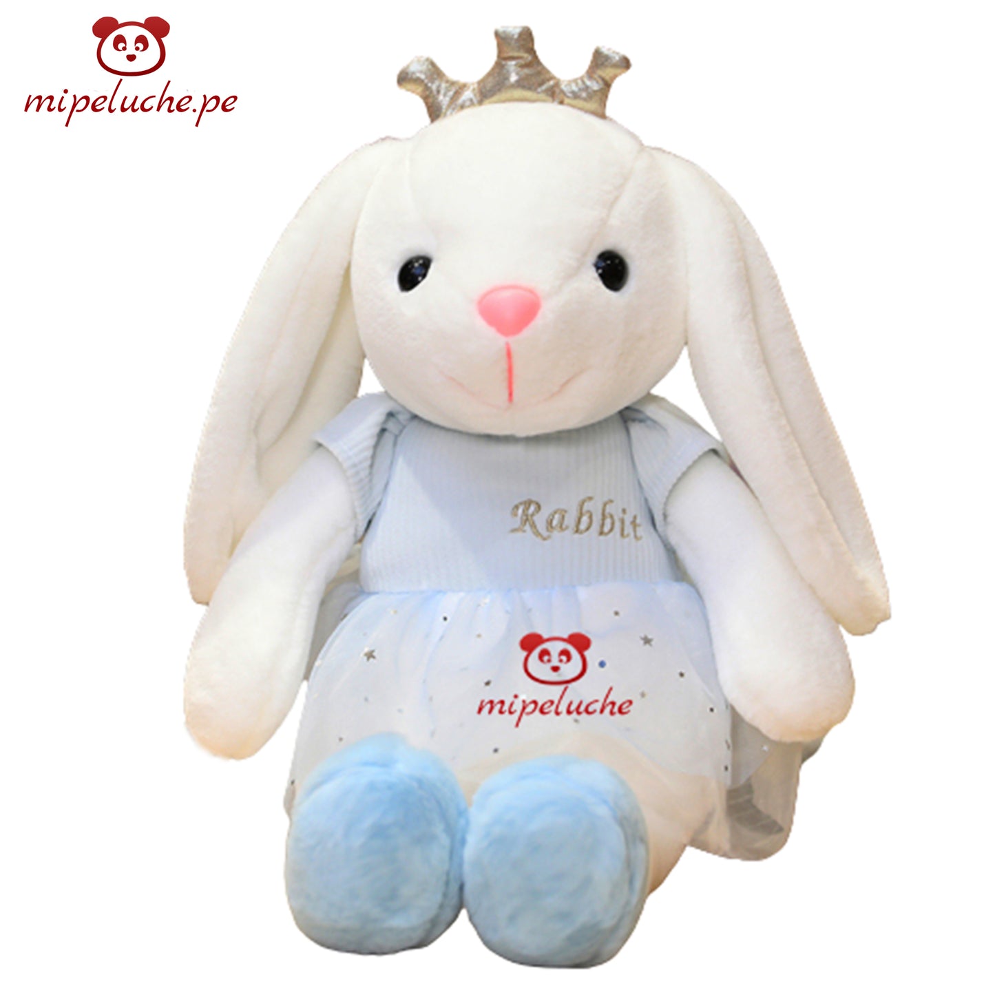 conejo coneja conejita suave peluche felpa juguete con chompa muñeca orejas largas lima peru perú barato envío a domicilio juguete tienda de regalos niños dia de la madre san valentin enamorados cumpleaños