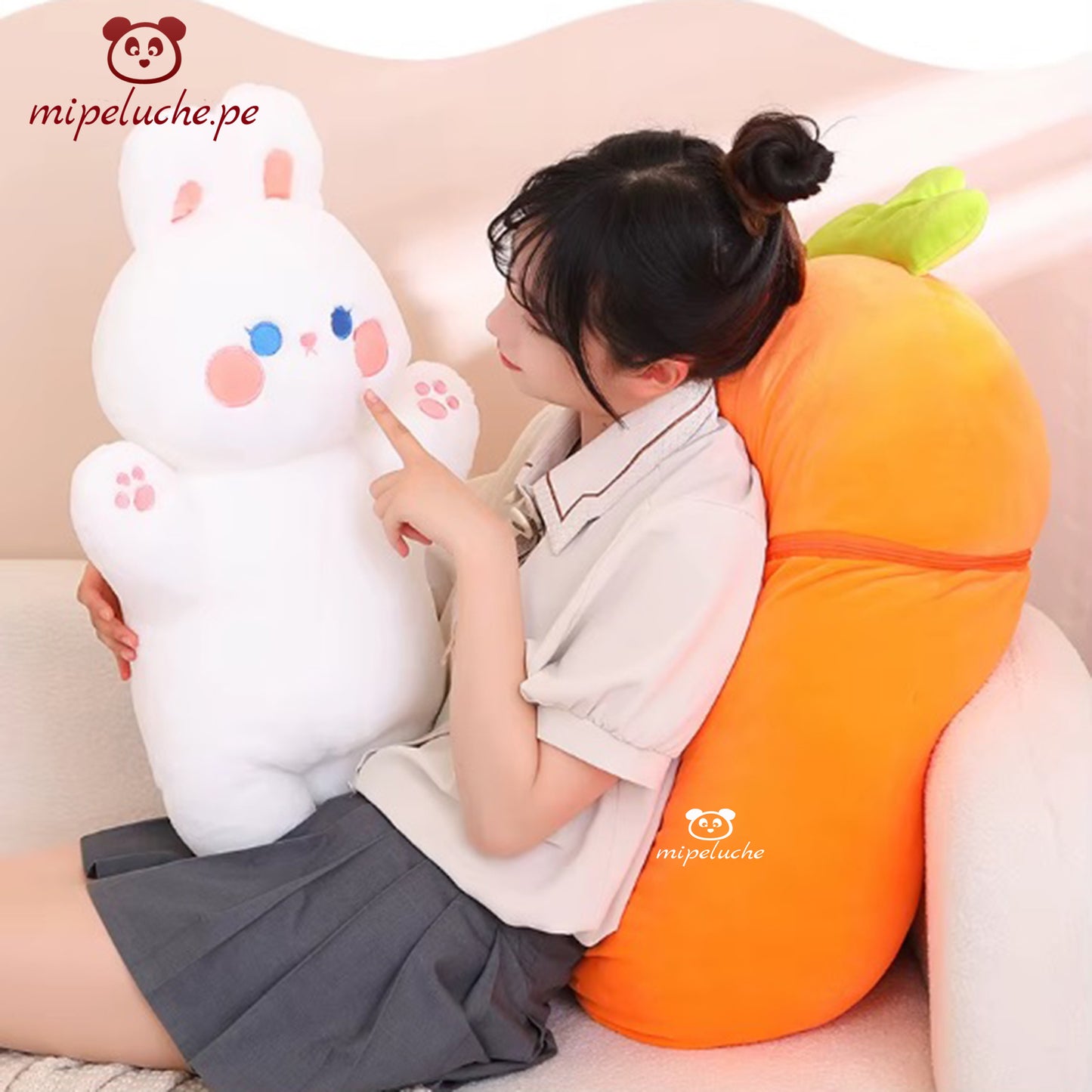 conejo disfraz zanahoria peluche felpa juguete coneja conejito lima peru perú barato envío a domicilio juguete tienda de regalos niños san valentin dia de la madre enamorados cumpleaños