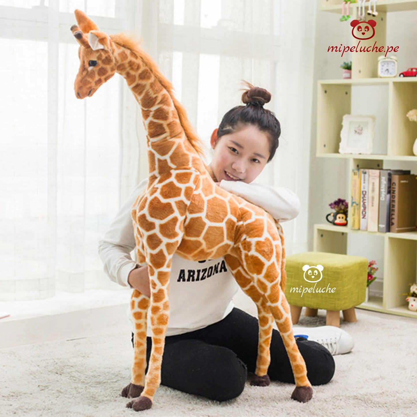 jirafa grande gigante felpa peluche animal selva envio lima peru perú delivery tienda de regalo rapido peluche juguete dia del niño cumpleaños dibujos navidad adorno novia enamorada