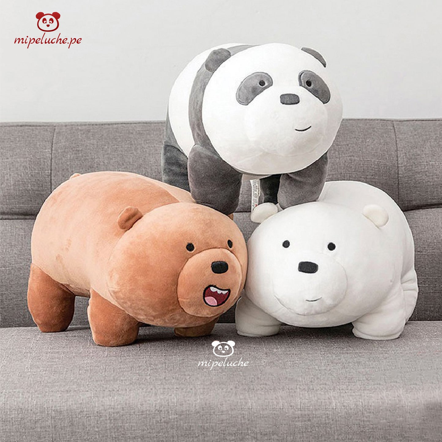 osos escandalosos oso pardo polar panda We Bare Bears escandaloso osito felpa peluche almohada dormir lima peru perú envio delivery tienda de regalo osos enamorados san valentin cumpleaños dia de la madre regalo original