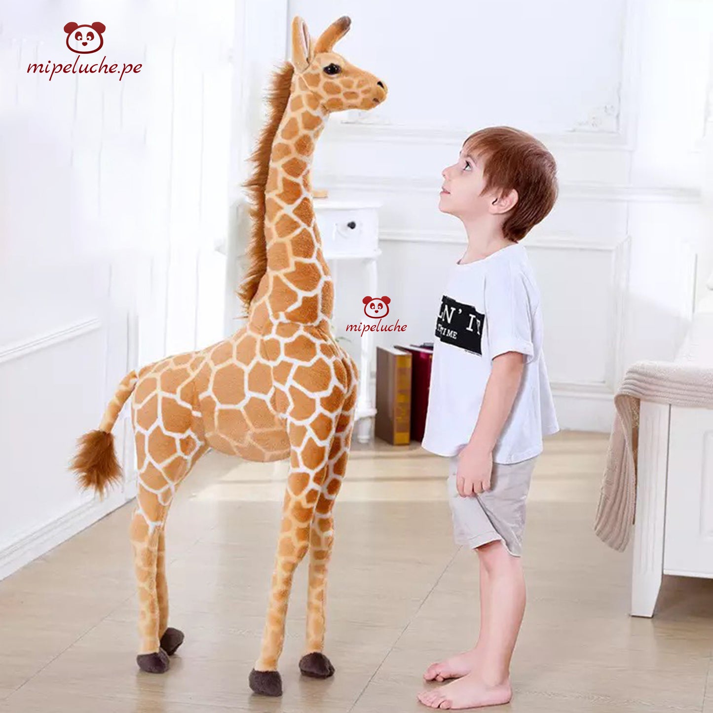 jirafa grande gigante felpa peluche animal selva envio lima peru perú delivery tienda de regalo rapido peluche juguete dia del niño cumpleaños dibujos navidad adorno novia enamorada