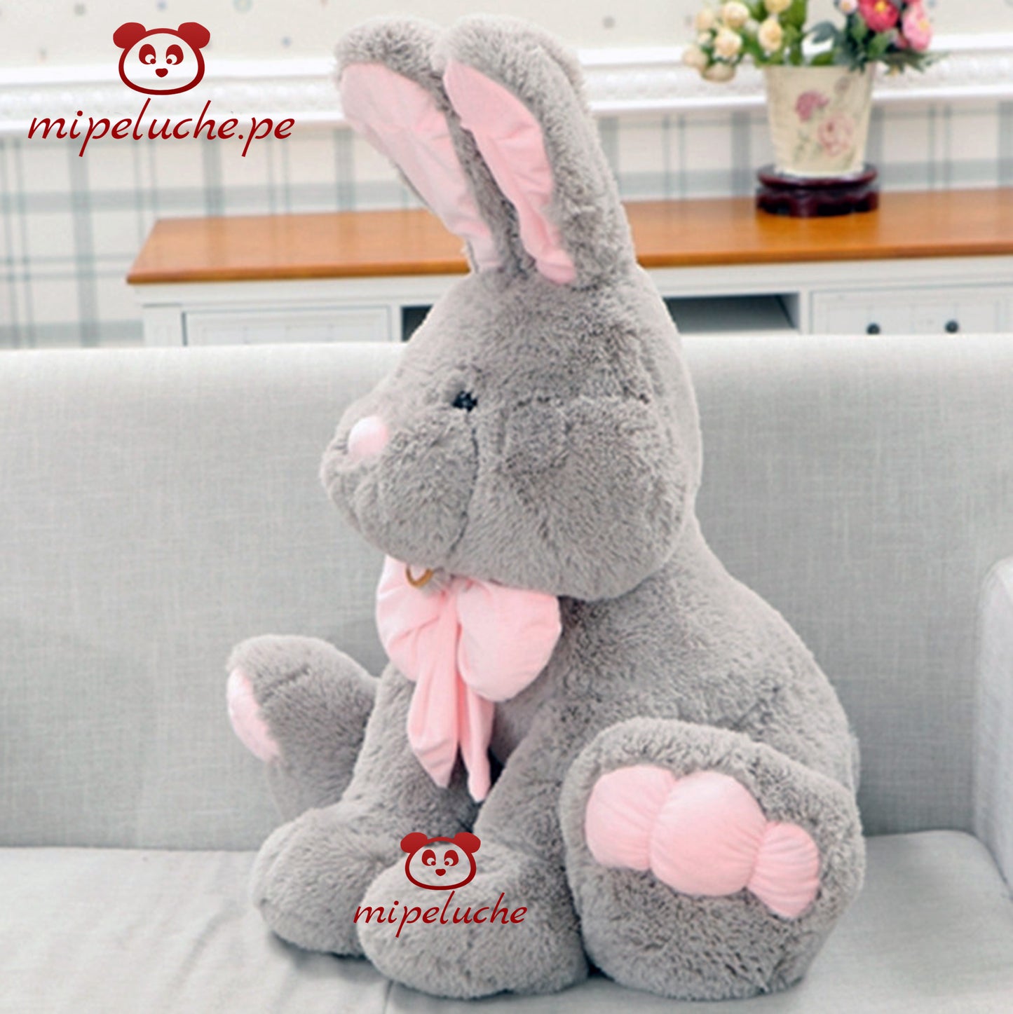 conejo coneja conejita grande gigante suave peluche felpa juguete muñeca orejas largas lima peru perú barato envío a domicilio juguete tienda de regalos niños dia de la madre san valentin enamorados cumpleaños