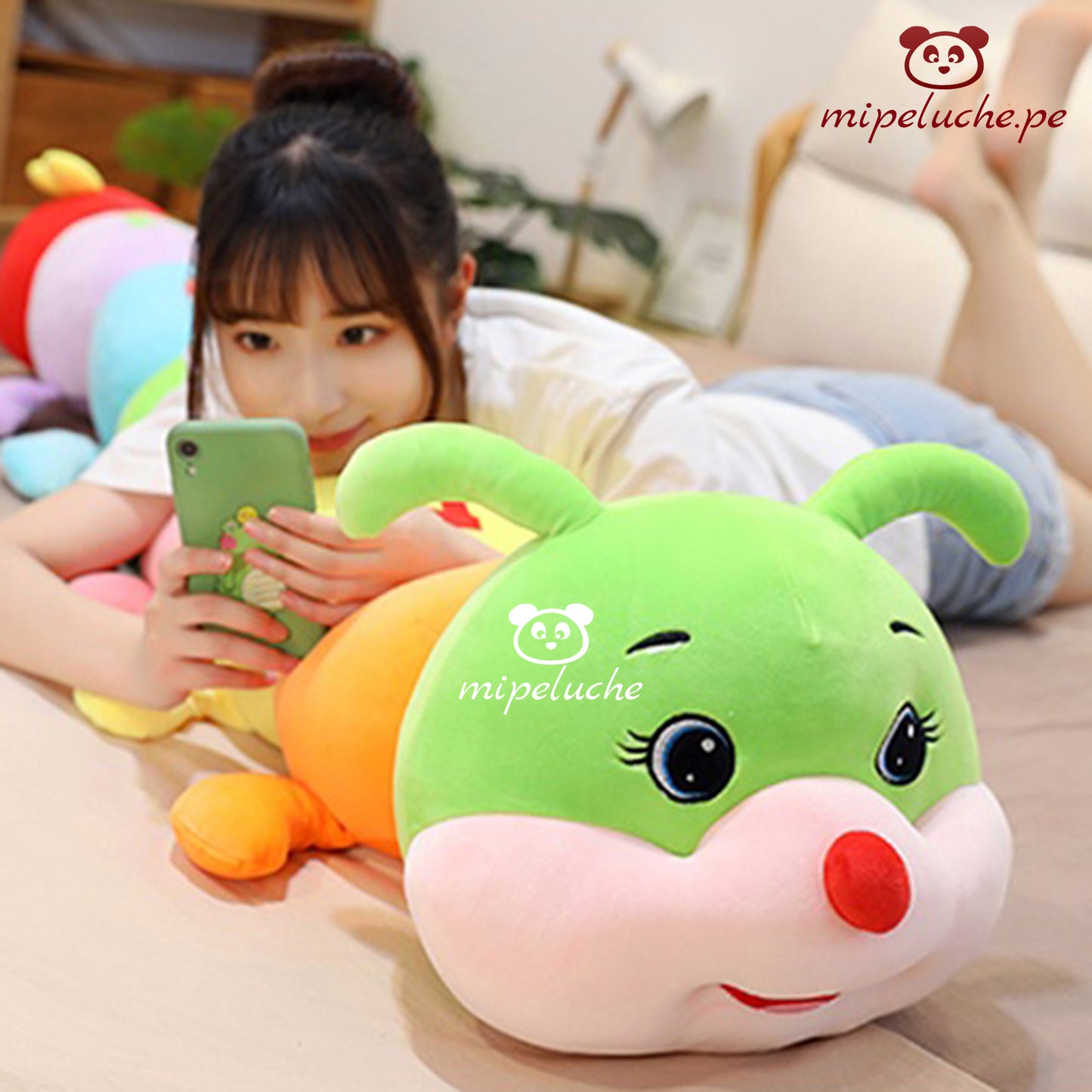 gusano oruga kawai gusanito peluche felpa tienda de regalo mipeluche original lima peru perú envios delivery enamorados san valentin dia de la madre niños cumpleaños
