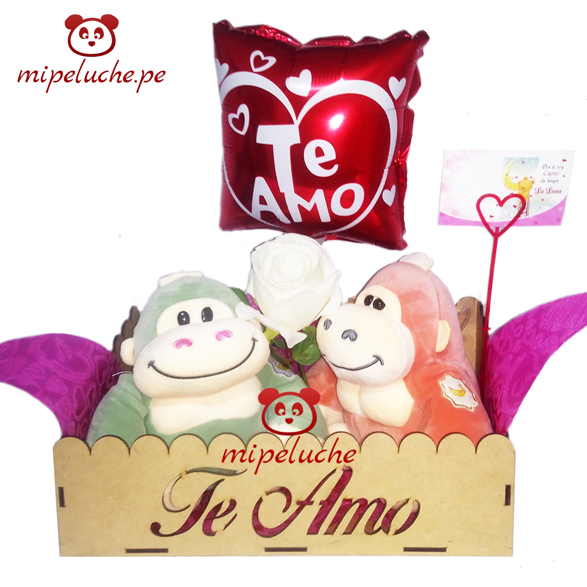peluche gorila gorilas mono monos monito enamorados grande lima peru perú envio delivery tienda de regalo juguete niños san valentin dia de la madre enamorados felpa cumpleaños arreglo