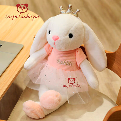 conejo coneja conejita suave peluche felpa juguete con chompa muñeca orejas largas lima peru perú barato envío a domicilio juguete tienda de regalos niños dia de la madre san valentin enamorados cumpleaños
