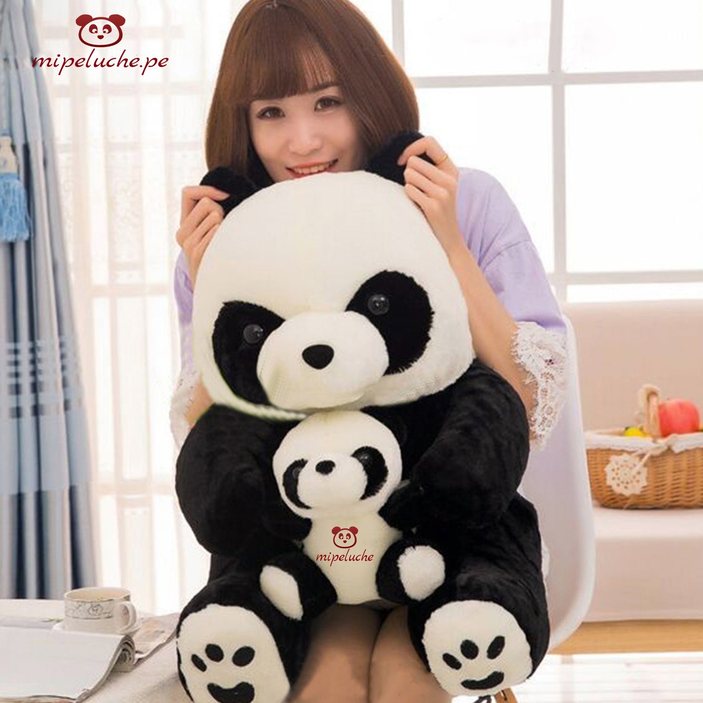 oso osito peluche panda con cria lima perú peru barato regalo original tierno tienda de regalos niños san valentin enamorados dia de la madre navidad cumpleaños