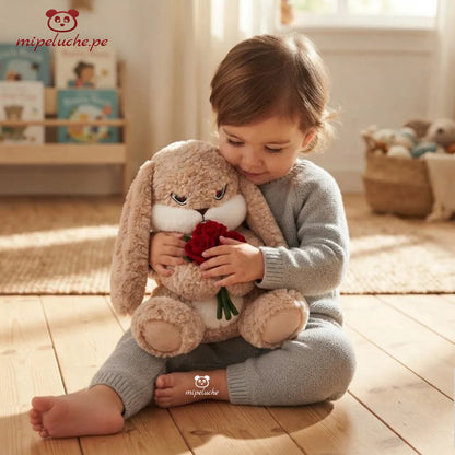 conejo coneja renegona enojada kawaii conejita suave peluche felpa juguete con chompa muñeca orejas largas lima peru perú barato envío a domicilio juguete tienda de regalos niños dia de la madre san valentin enamorados cumpleaños