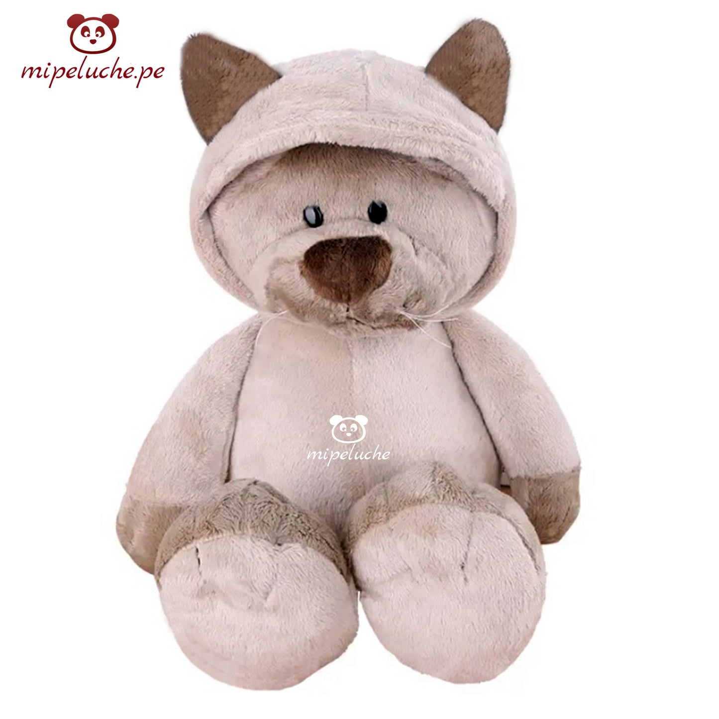 Peluche Gato Con Capucha de 45 Cm Felpa Gatos