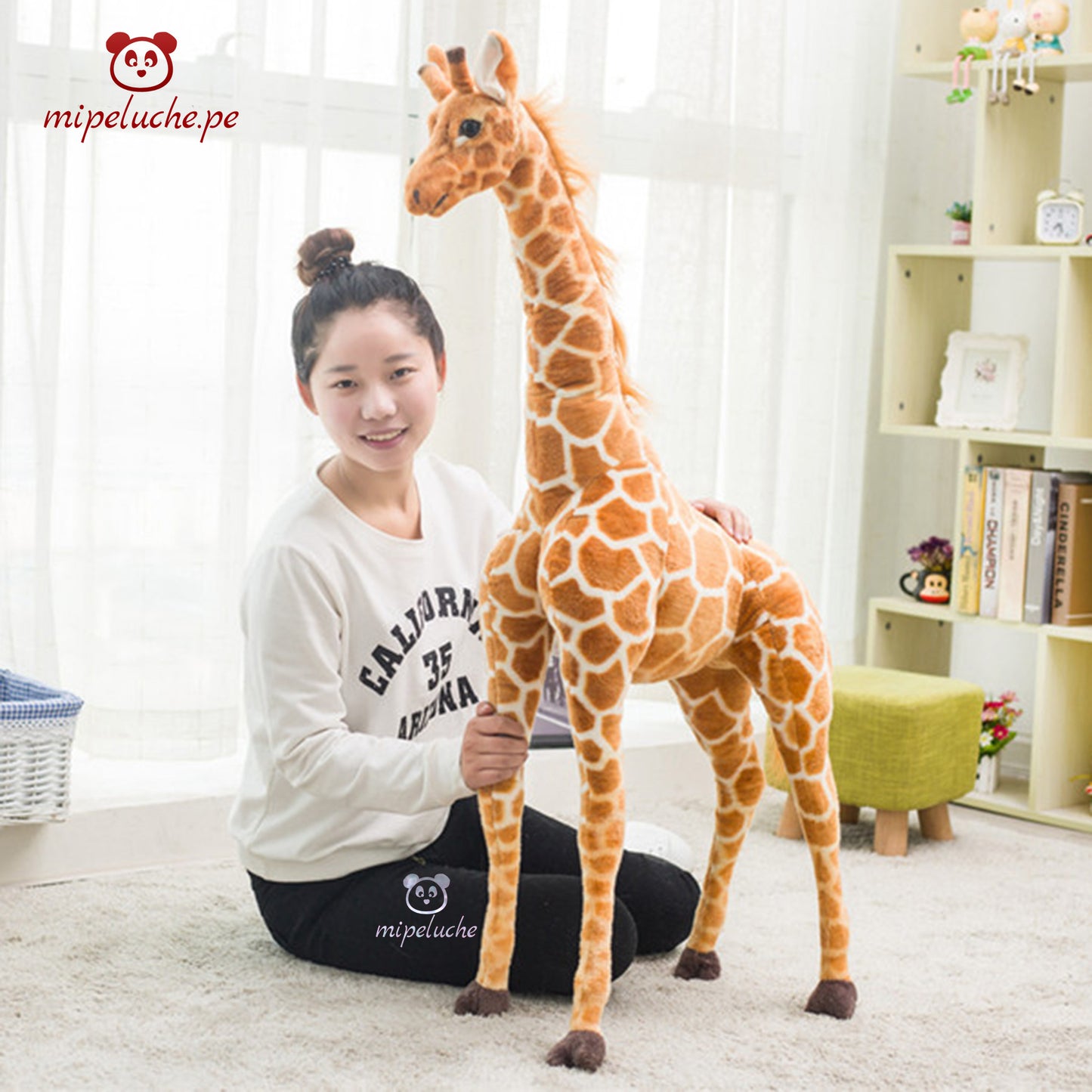 jirafa grande gigante felpa peluche animal selva envio lima peru perú delivery tienda de regalo rapido peluche juguete dia del niño cumpleaños dibujos navidad adorno novia enamorada