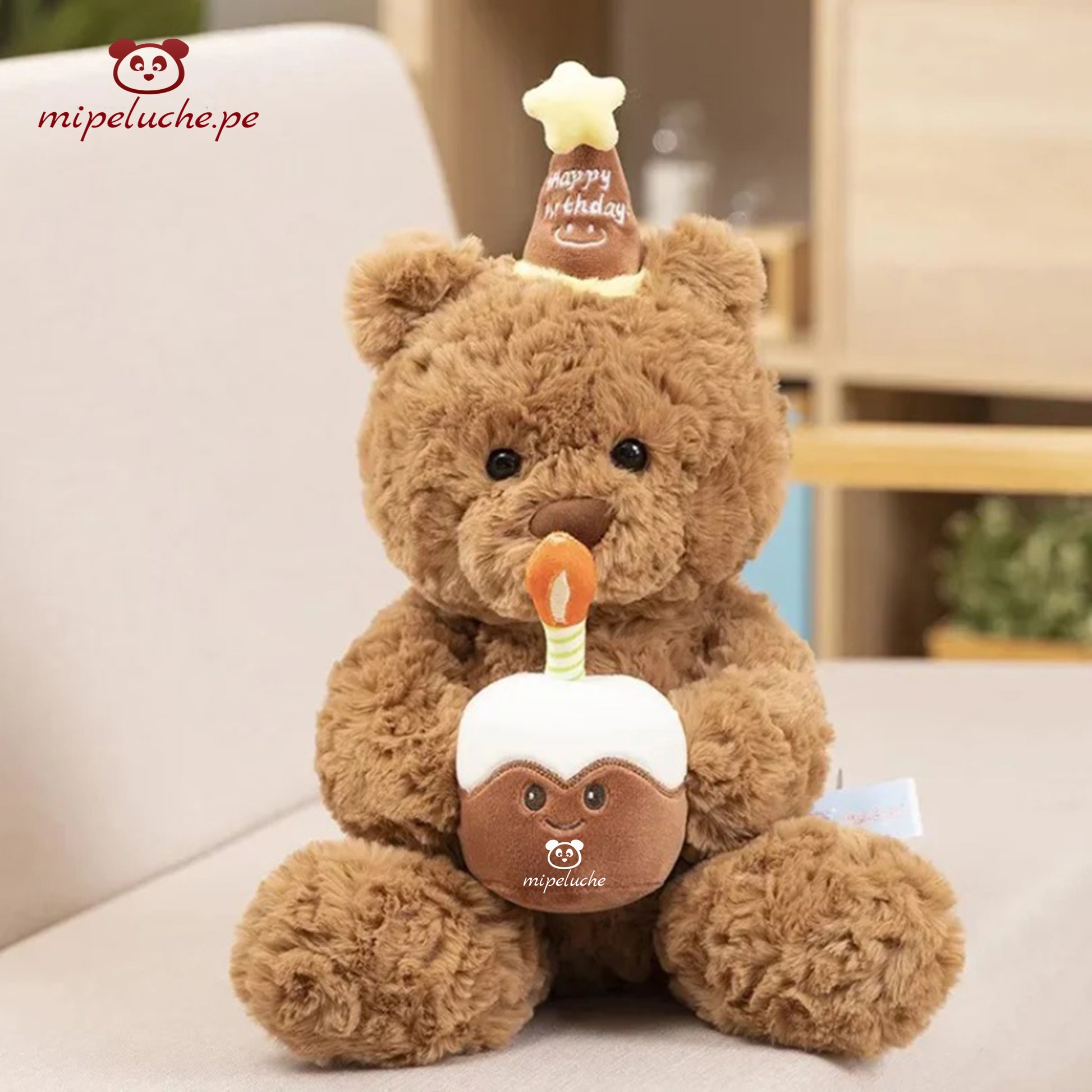 oso osito cumpleañero cumpleaños felpa torta vela fiesta peluche almohada dormir lima peru perú envio delivery tienda de regalo juguete niños navidad