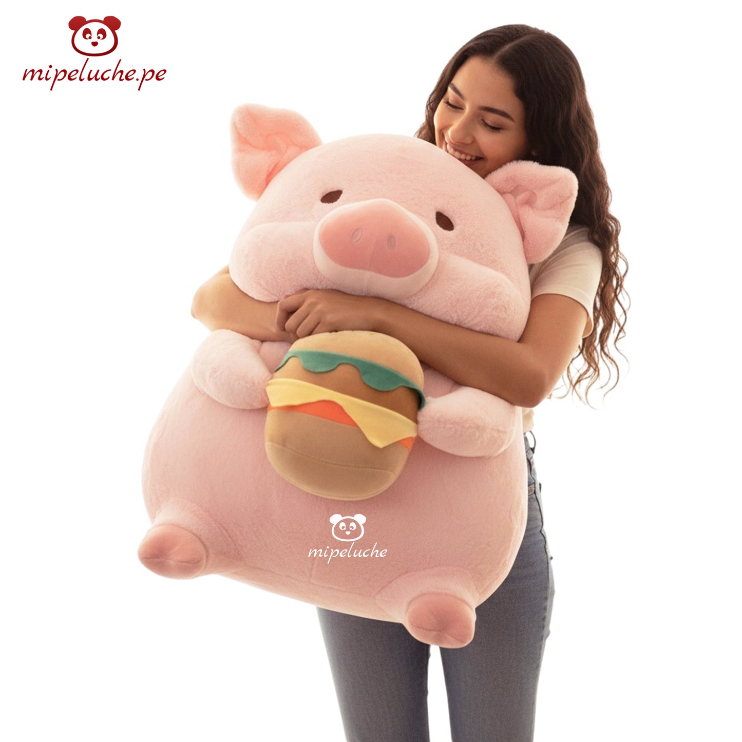 Peluche Cerdo Glotón Chanchito De 100 Cm Grande