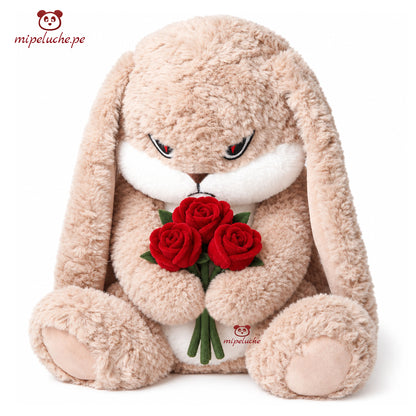 conejo coneja renegona enojada kawaii conejita suave peluche felpa juguete con chompa muñeca orejas largas lima peru perú barato envío a domicilio juguete tienda de regalos niños dia de la madre san valentin enamorados cumpleaños