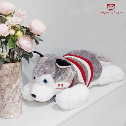 perrito perro peluche gigante grande almohada cojin cachorro cachorrito husky siberiano felpa tienda de regalo original lima peru perú envios delivery enamorados san valentin cumpleaños dia de la madre