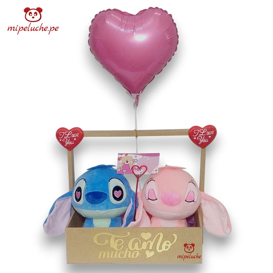 peluche stitch y angela stich lilo enamorados lima peru perú delivery tienda de regalos niño envios arreglos san valentin dia de la madre enamorados felpa cumpleaños