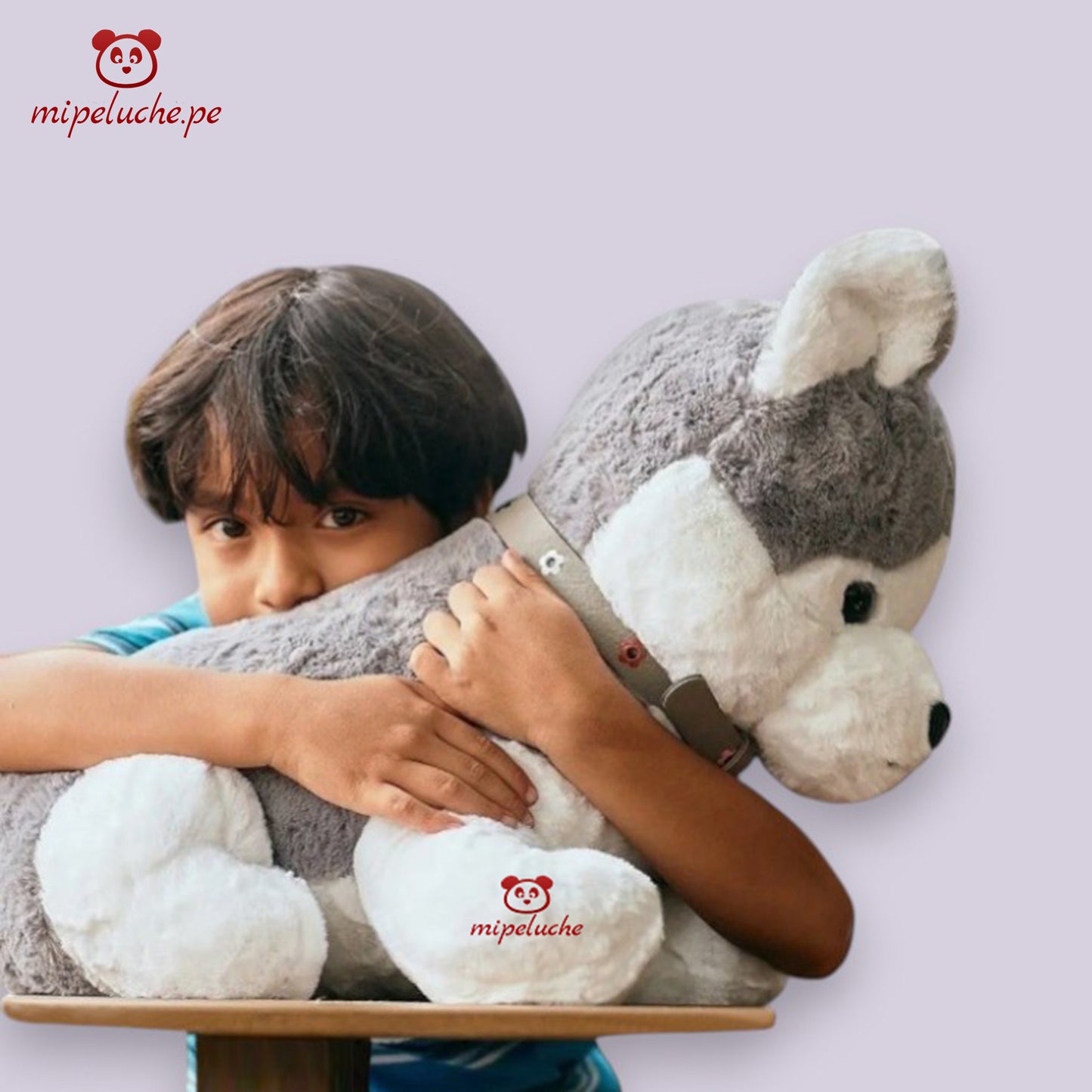 perrito perro peluche gigante grande almohada cojin cachorro cachorrito husky siberiano felpa tienda de regalo original lima peru perú envios delivery dia del niño cumpleaños