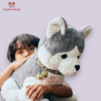 perrito perro peluche gigante grande almohada cojin cachorro cachorrito husky siberiano felpa tienda de regalo original lima peru perú envios delivery dia del niño cumpleaños
