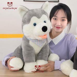 perrito perro peluche gigante grande almohada cojin cachorro cachorrito husky siberiano felpa tienda de regalo original lima peru perú envios delivery dia del niño cumpleaños