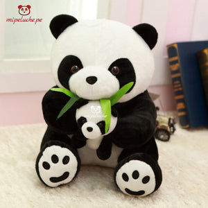 oso osito peluche panda con cria lima perú peru barato regalo original tierno tienda de regalos niños san valentin enamorados dia de la madre navidad cumpleaños