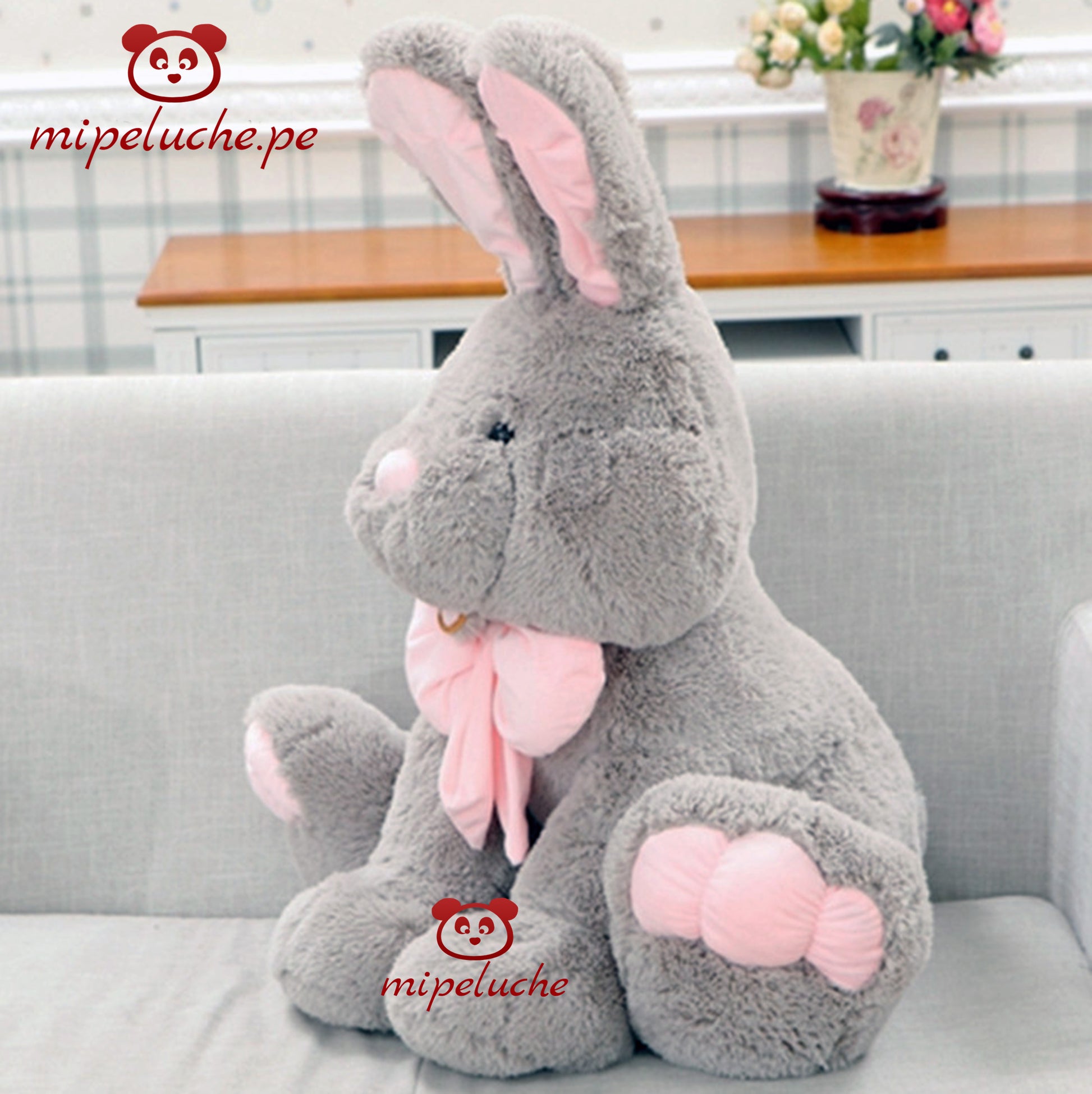 conejo coneja conejita grande gigante suave peluche felpa juguete muñeca orejas largas lima peru perú barato envío a domicilio juguete tienda de regalos niños dia de la madre san valentin enamorados cumpleaños